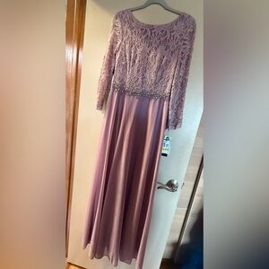 Cachet Lavender Lace Evening Gown